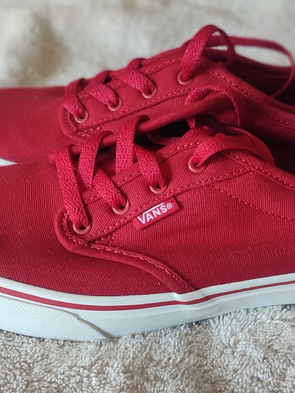 Vans Kids Authentic Canvas Sneaker - Red